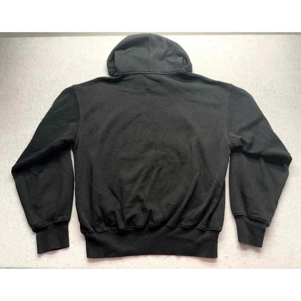 The North Face Mens Black Pullover Hoodie Embroidered Logo Fleece Sweatshirt S